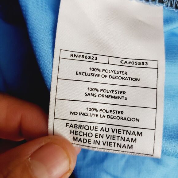 Junior NIKE Golf Polyester 1/4 Zip Lightweight Wind Breaker Jacket Light Blue L - Picture 7 of 8